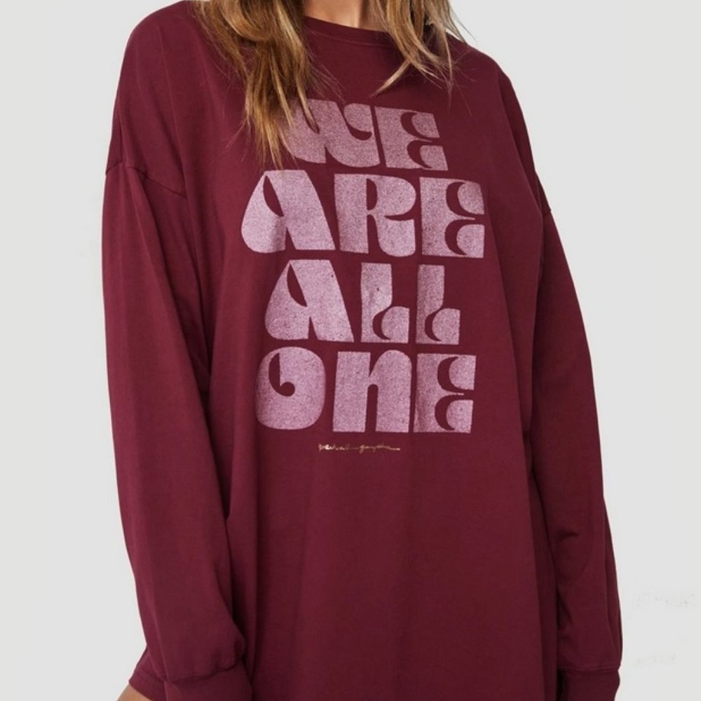We Are One L/S Oversized Amor T-Shirt Size S NWMD